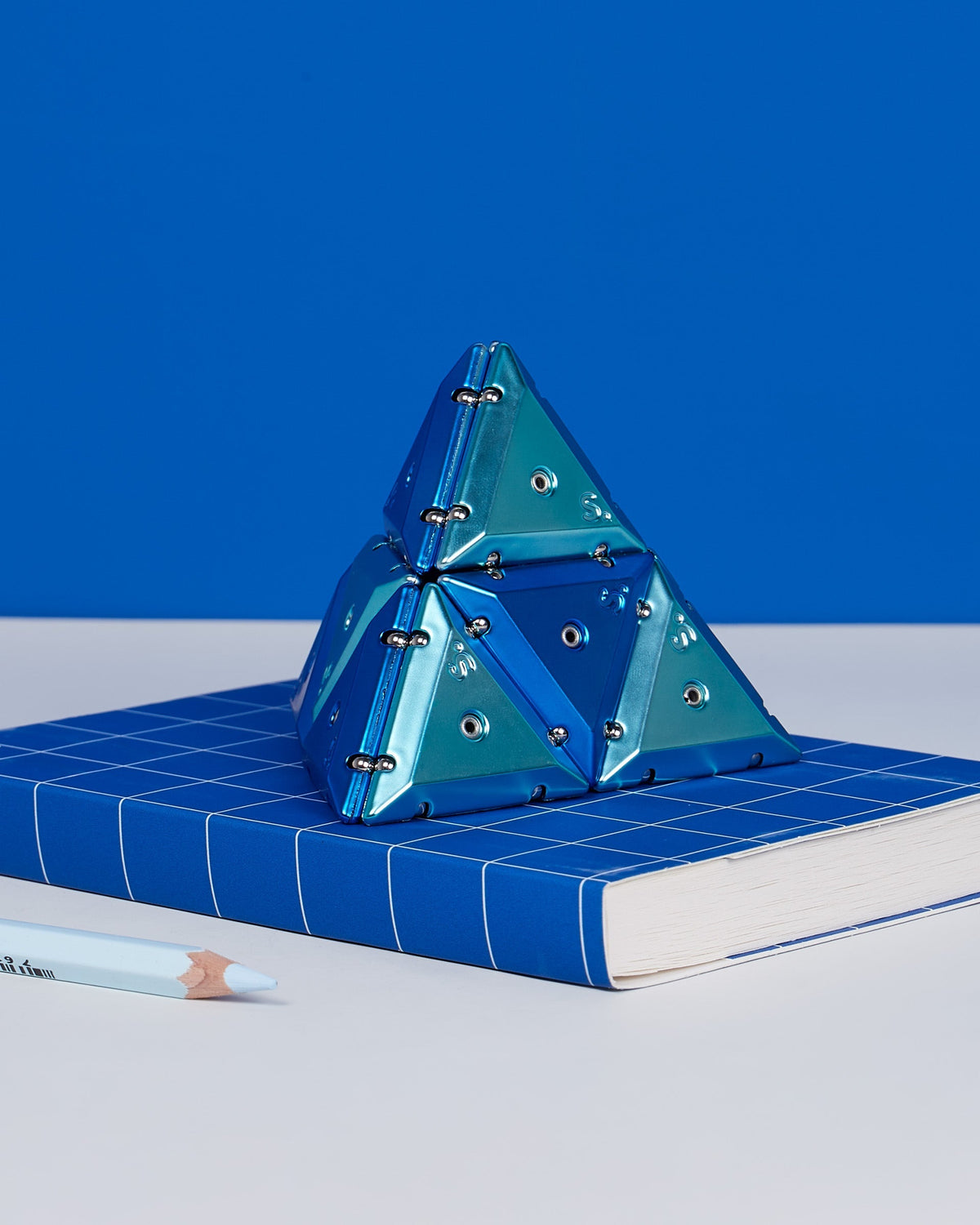 Premium Chrome Pyramid Geode